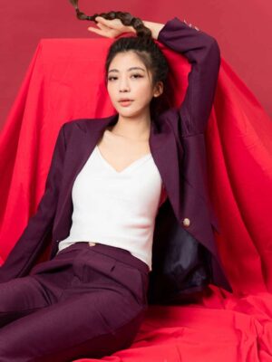 古典紫氣勢單釦西裝外套/褲 1color (8919