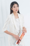 設計款-白底金線西裝外套/褲 1color (256)
