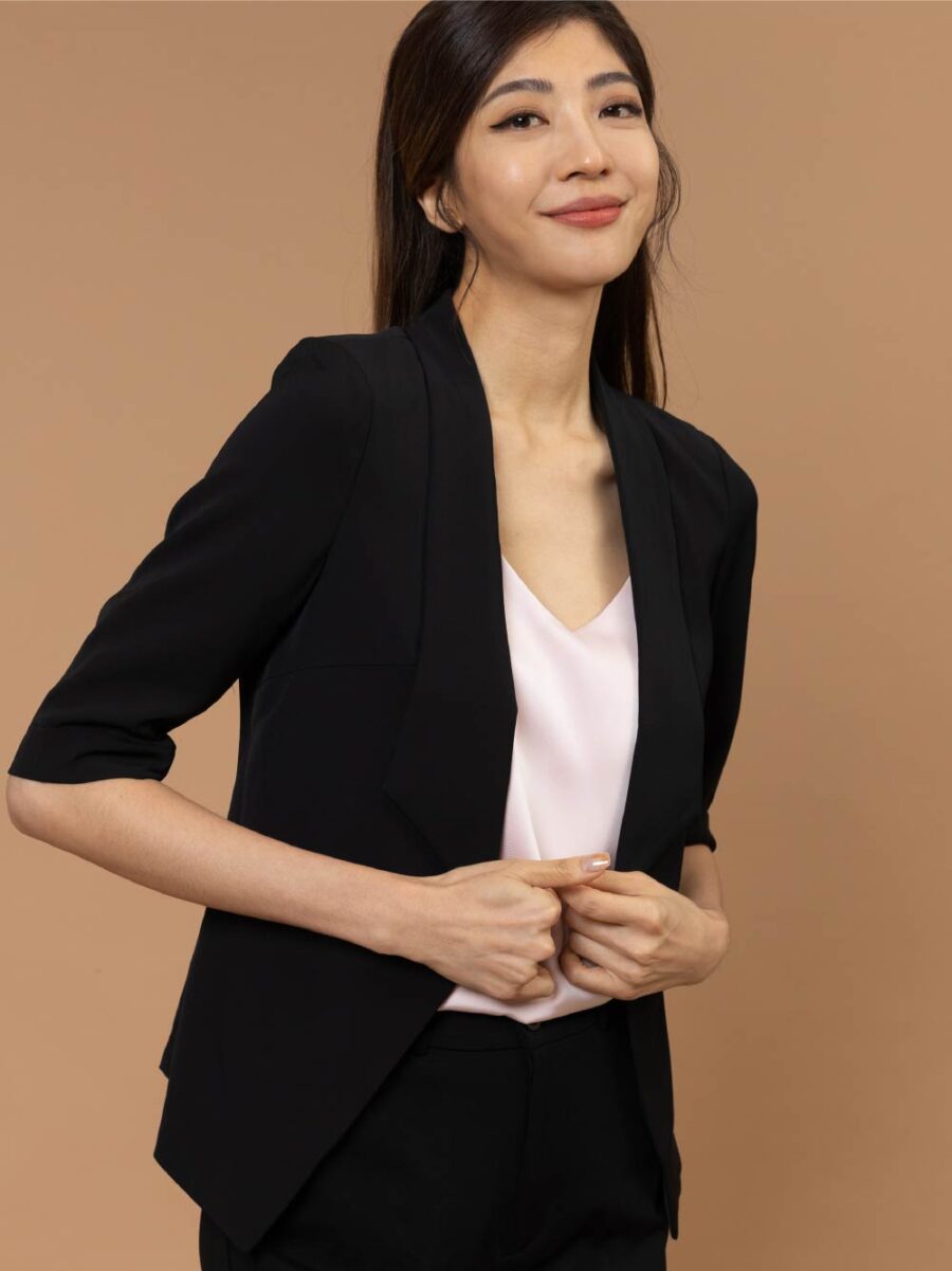 設計款切角領型西裝外套 3colors (6291):圖片 6