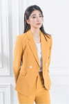 超亮眼！撞色白釦西裝外套/褲 1color (8091)