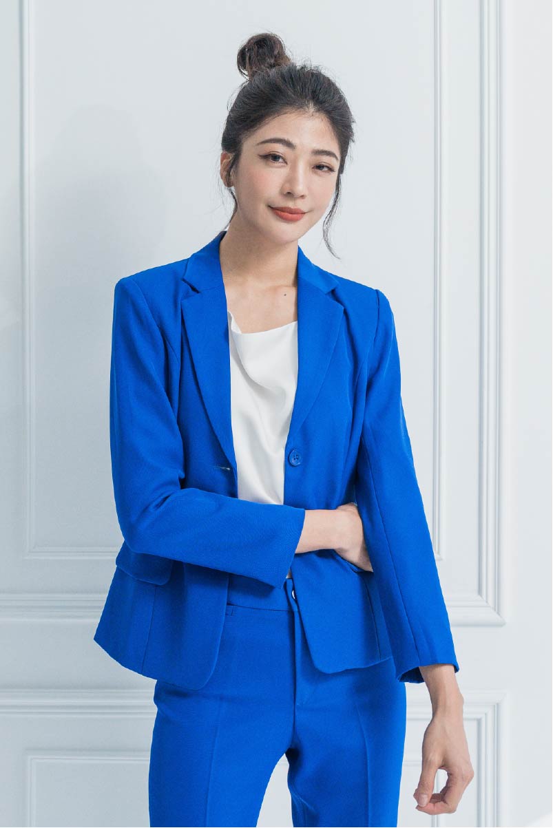 8229藍封面1 職場首選!經典雙釦西裝外套/褲 3colors (8229):圖片 1