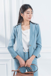 精緻方釦修身西裝外套/褲 2colors (9129)