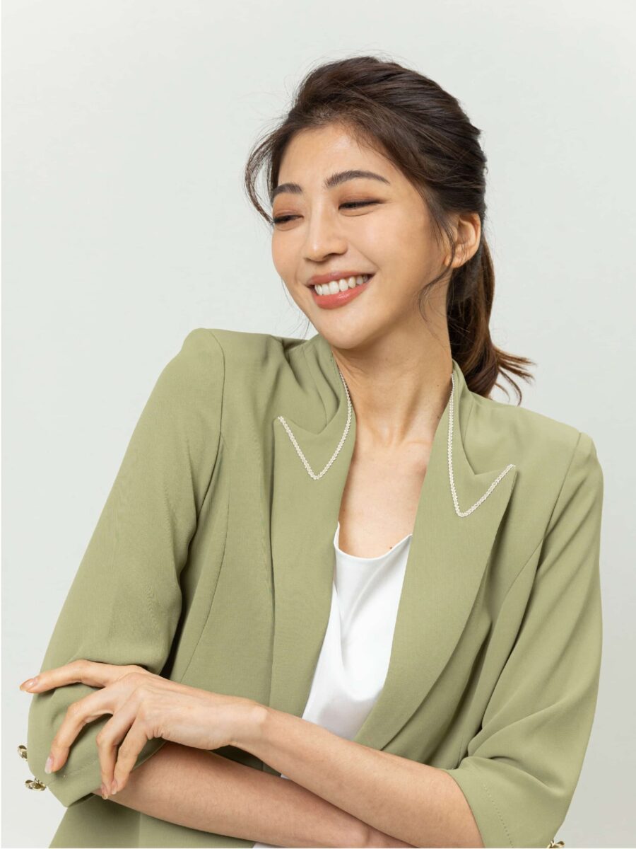 簡約撞色線條西裝外套/褲 3colors (9629):圖片 2