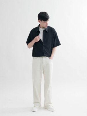 Pleated Texture 立體壓褶短袖襯衫 – 2colors