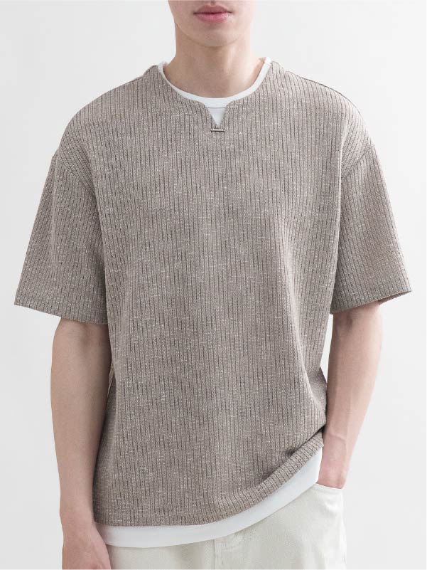 Daily Comfort 質感微格紋慵懶風上衣 – 3colors