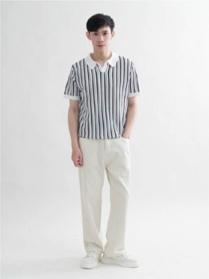 Retro Stripe 立體針織直紋短袖衫 – 3colors