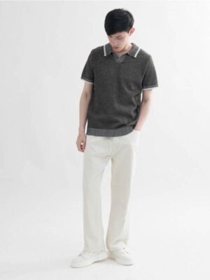 Skipper Collar 復古開襟飾邊針織衫 – 2colors
