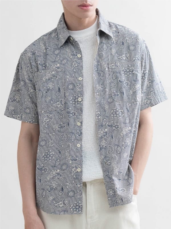 Paisley Bloom 變形蟲花卉休閒襯衫 – 1color